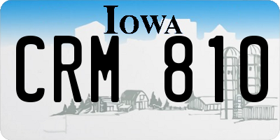IA license plate CRM810