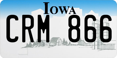 IA license plate CRM866
