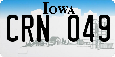 IA license plate CRN049