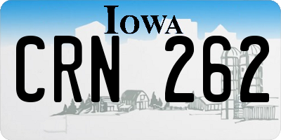 IA license plate CRN262
