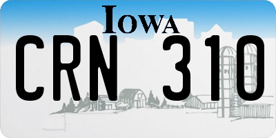 IA license plate CRN310