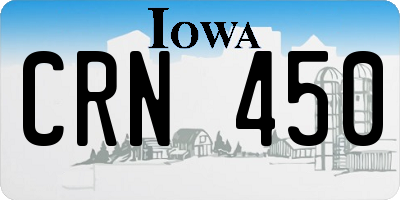 IA license plate CRN450
