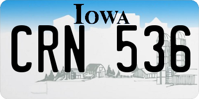 IA license plate CRN536