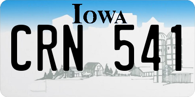 IA license plate CRN541