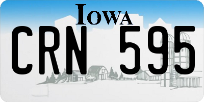 IA license plate CRN595