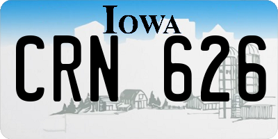 IA license plate CRN626