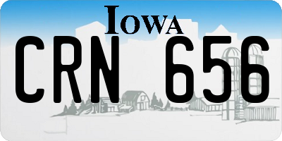 IA license plate CRN656