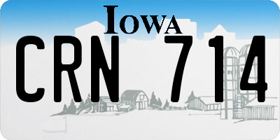 IA license plate CRN714