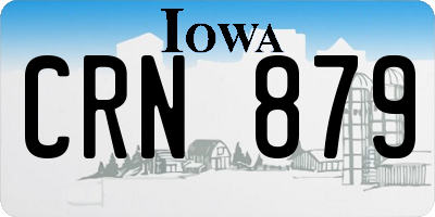 IA license plate CRN879