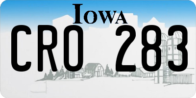IA license plate CRO283