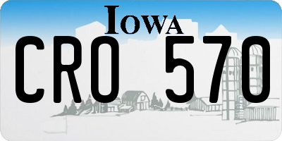 IA license plate CRO570