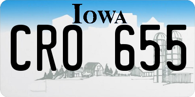 IA license plate CRO655