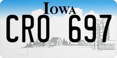 IA license plate CRO697
