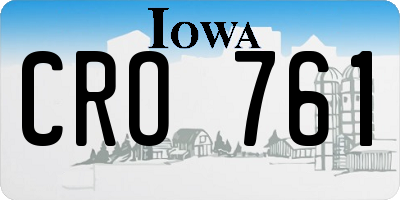 IA license plate CRO761