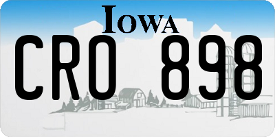 IA license plate CRO898