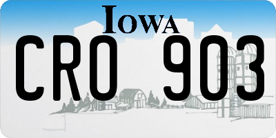 IA license plate CRO903
