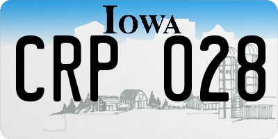 IA license plate CRP028