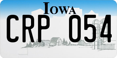 IA license plate CRP054