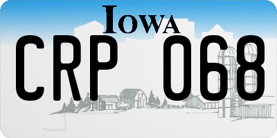 IA license plate CRP068