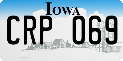 IA license plate CRP069