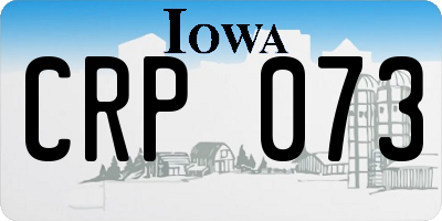 IA license plate CRP073