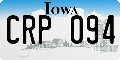 IA license plate CRP094