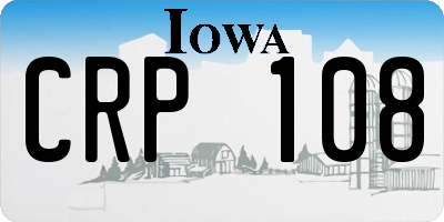 IA license plate CRP108