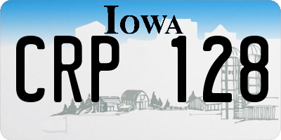 IA license plate CRP128