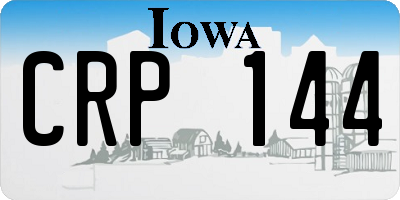 IA license plate CRP144