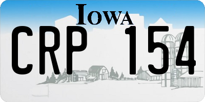 IA license plate CRP154