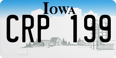 IA license plate CRP199