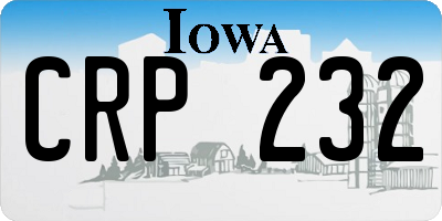 IA license plate CRP232