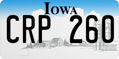 IA license plate CRP260