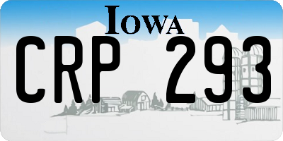 IA license plate CRP293
