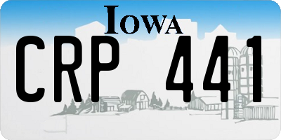 IA license plate CRP441