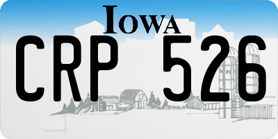 IA license plate CRP526