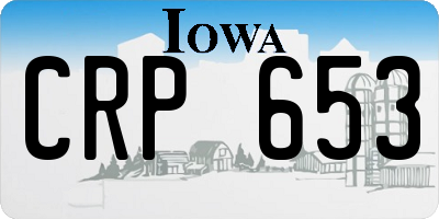 IA license plate CRP653