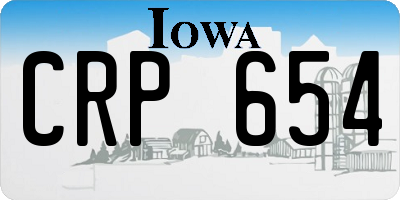 IA license plate CRP654