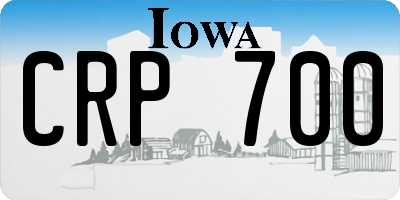 IA license plate CRP700