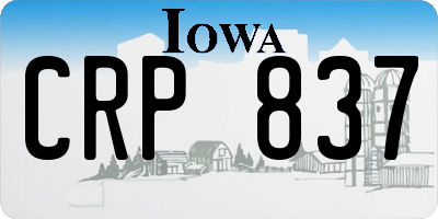 IA license plate CRP837
