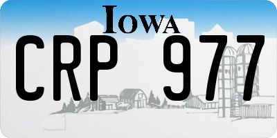 IA license plate CRP977