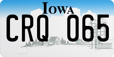IA license plate CRQ065