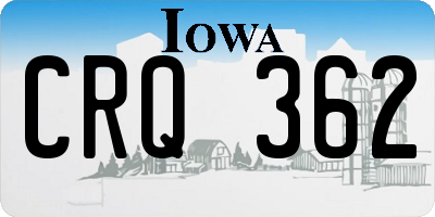 IA license plate CRQ362