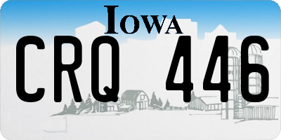 IA license plate CRQ446