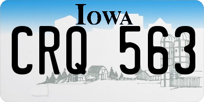 IA license plate CRQ563