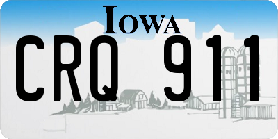 IA license plate CRQ911