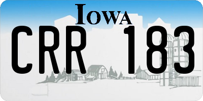 IA license plate CRR183