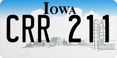 IA license plate CRR211