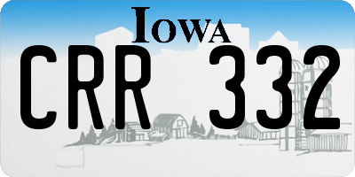 IA license plate CRR332
