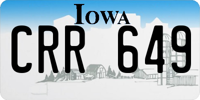IA license plate CRR649